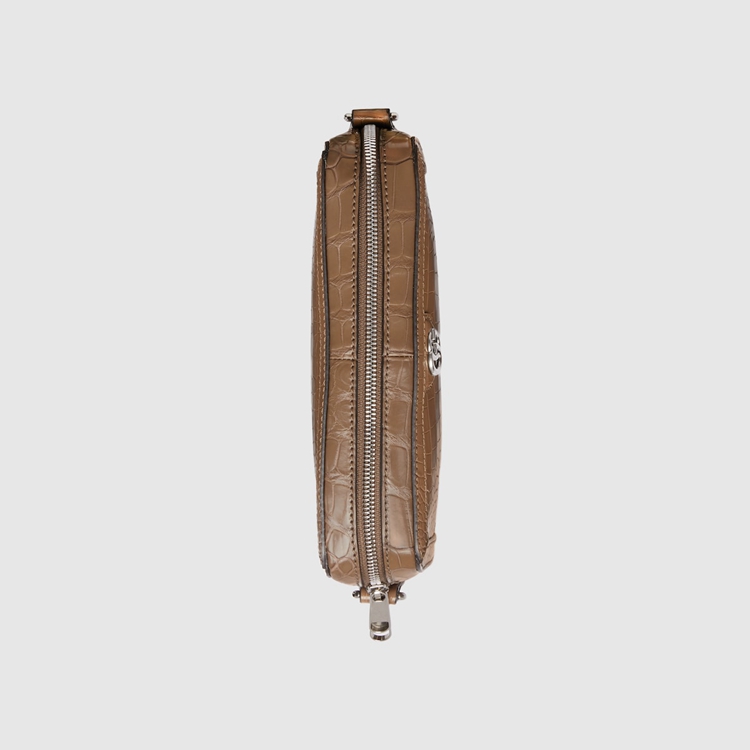 710861.EAAIM.2351.012.056.0000.Light Crocodile shoulder bag with Double G